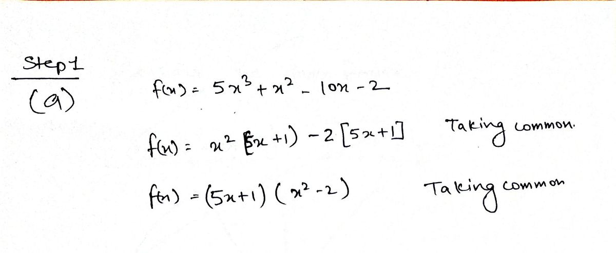 Algebra homework question answer, step 1, image 1